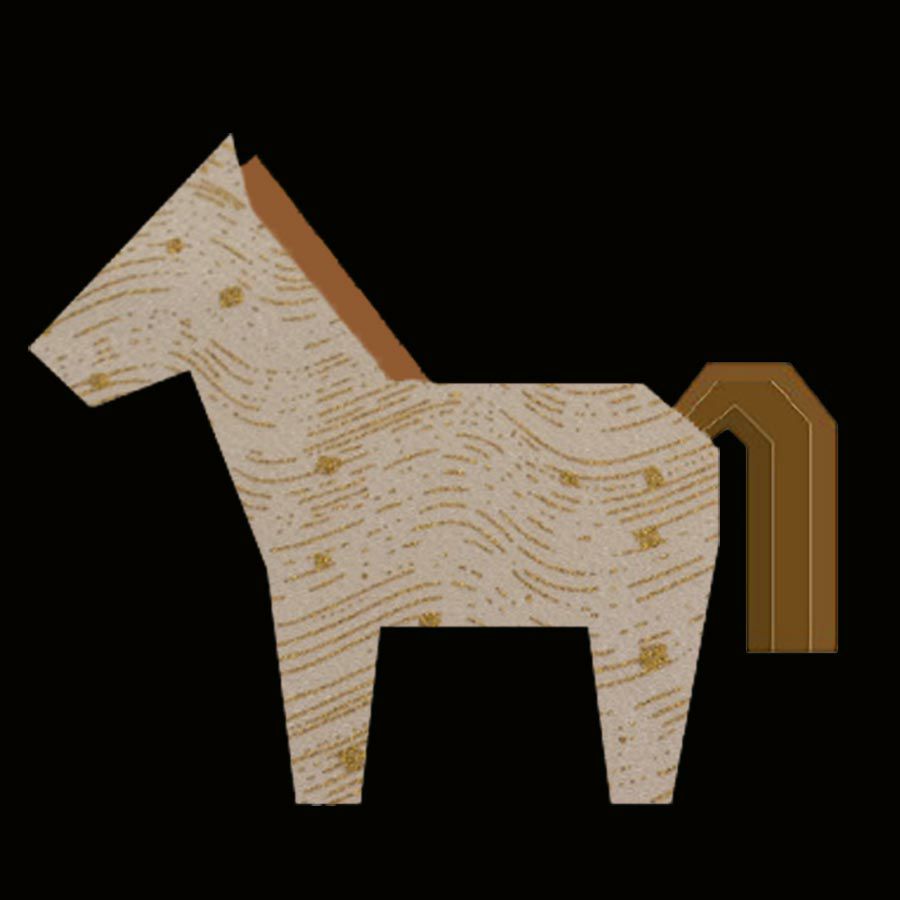 小幅ちりめん生地 干支向き 金彩さざ波 (薄ベージュ) 10cm単位 切り売り 午年飾り手づくりクラフト生地 馬の縮緬細工 押し絵用生地