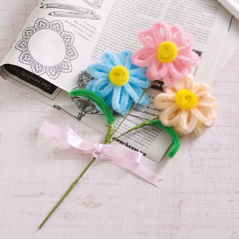 モールフラワーキット・マーガレット 子供向き簡単手作り 夏休み手芸クラフト モールアートキット