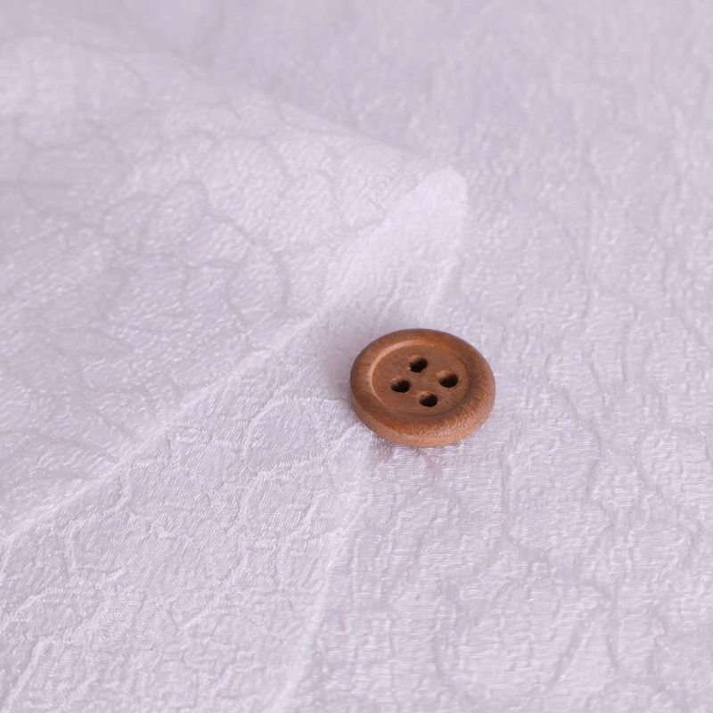 ポリエステルちりめんジャガード・バラ模様(白) ポリチリメンジャカード 縮緬ジャガード 衣装生地 薔薇ばら柄