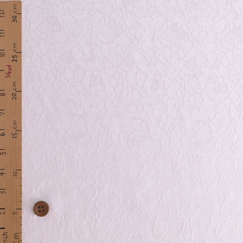 ポリエステルちりめんジャガード・バラ模様(白) ポリチリメンジャカード 縮緬ジャガード 衣装生地 薔薇ばら柄