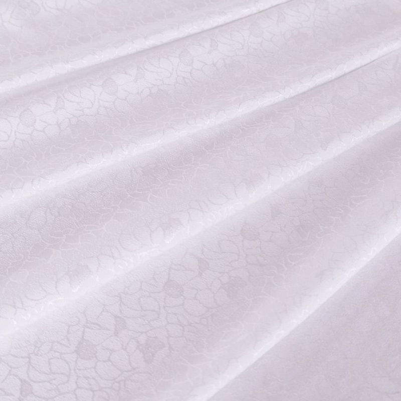 ポリエステルちりめんジャガード・バラ模様(白) ポリチリメンジャカード 縮緬ジャガード 衣装生地 薔薇ばら柄