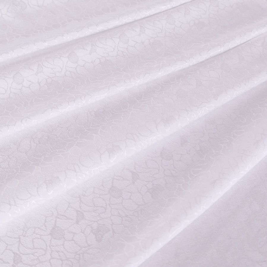 ポリエステルちりめんジャガード・バラ模様(白) ポリチリメンジャカード 縮緬ジャガード 衣装生地 薔薇ばら柄