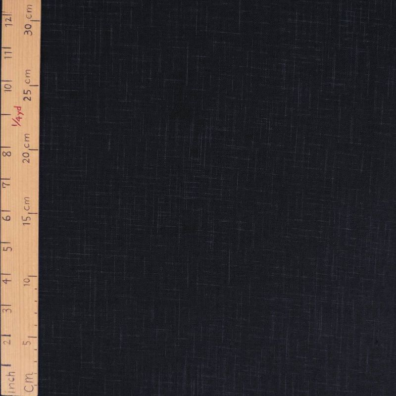 無地かすり風ムラ糸もめん生地 (黒) 50cm単位 切り売り ムラ糸クロスワッシャー加工 ブラック 和風木綿布地 ナチュラル