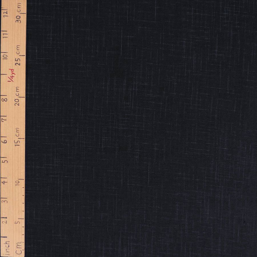 無地かすり風ムラ糸もめん生地 (黒) 50cm単位 切り売り ムラ糸クロスワッシャー加工 ブラック 和風木綿布地 ナチュラル