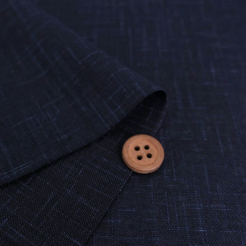 無地かすり風ムラ糸もめん生地 (濃い藍) 50cm単位 切り売り 作務衣生地 紺色木綿布地 和風無地コットン 洋服制作ソーイング