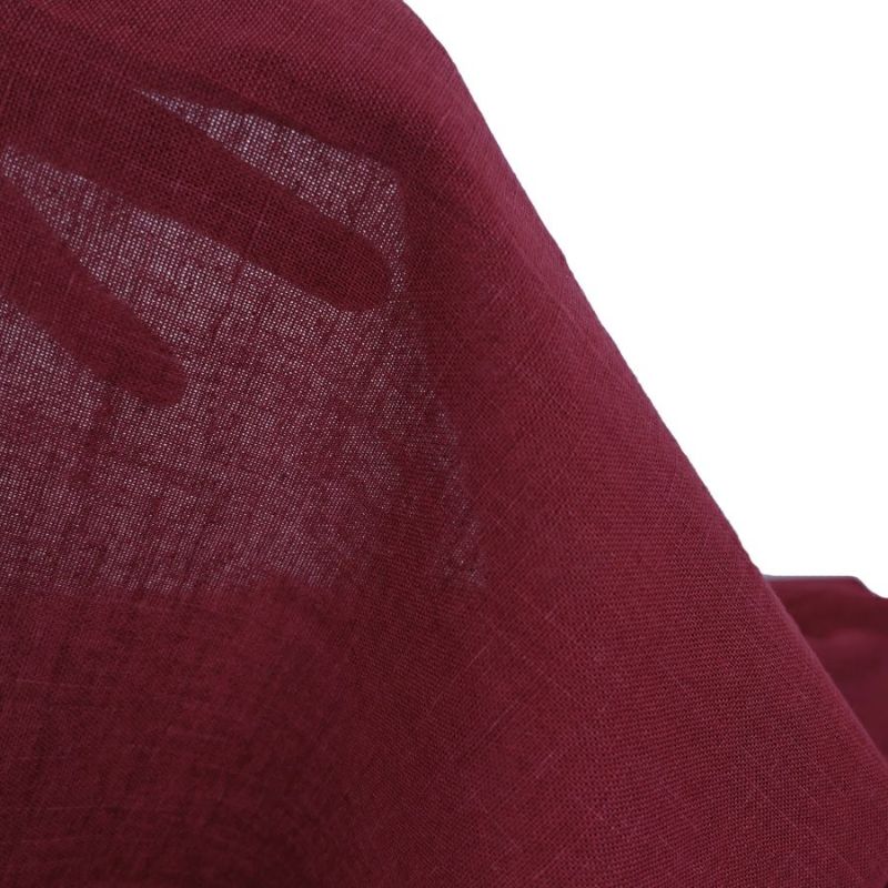 無地かすり風ムラ糸もめん生地 (くれない) 50cm単位 切り売り くれない赤系 えんじ色 素朴な和風ムラ糸クロス布地 ソーイング