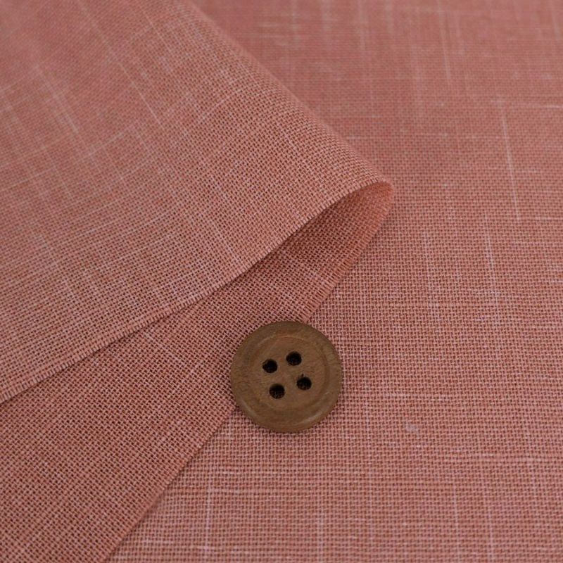 無地かすり風ムラ糸もめん生地 (くすみサーモン) 50cm単位 切り売り ナチュラルな風合い 大人のピンク ムラ糸クロス木綿100％ 紅梅