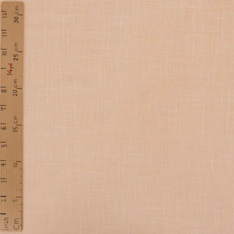 無地かすり風ムラ糸もめん生地 (きなりあんず) 50cm単位 切り売り ムラ糸クロスコットン木綿100%布地 和風ワッシャー加工 薄香