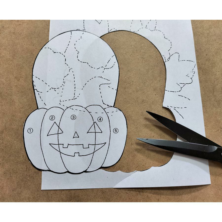 押絵キット かぼちゃのバスケット ハロウィン手作りキット ハロウィーン壁飾り 和風手芸簡単