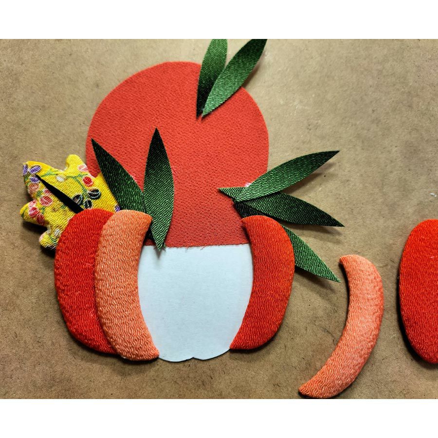 押絵キット かぼちゃのバスケット ハロウィン手作りキット ハロウィーン壁飾り 和風手芸簡単