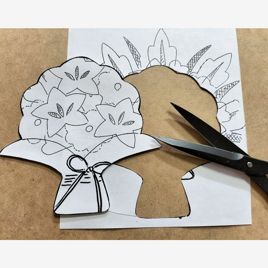 押絵キット 健康長寿 祝いの花籠 和風クラフトキット ちりめん押し絵簡単 敬老の日プレゼント