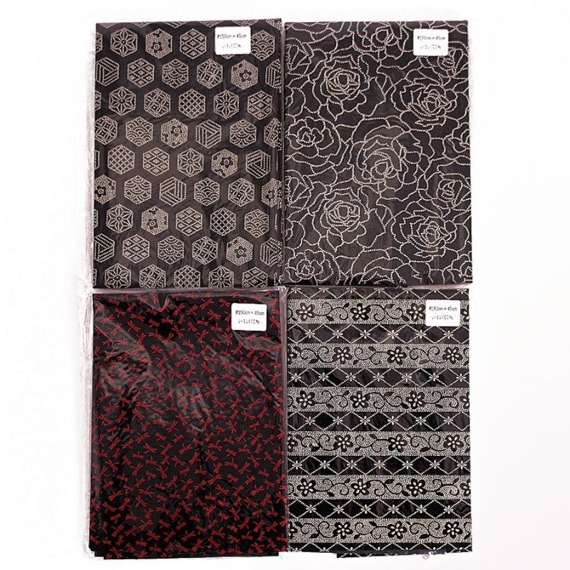 印伝調生地 お買得４点セット 各50×45cm (E) いんでん風スエード調生地 和雑貨作り レーヨン印伝風生地 和柄