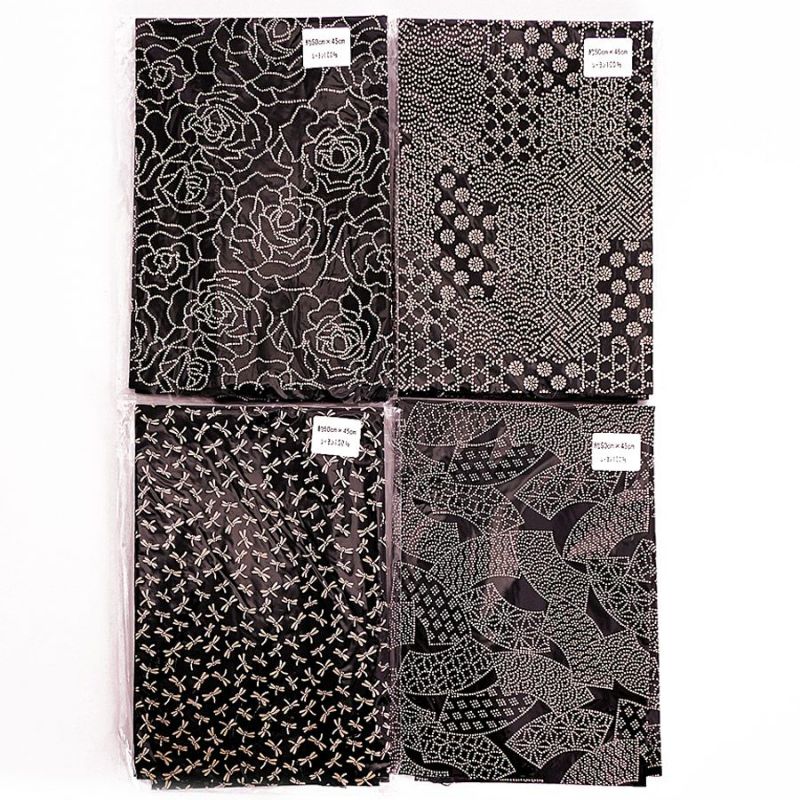 印伝調生地 お買得４点セット 各50×45cm (B) いんでん風スエード調生地 和雑貨作り レーヨン印伝風生地 和柄