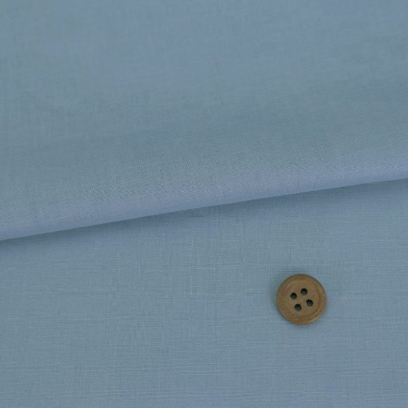 綿麻シーチング生地 (サックスブルー) 綿麻混シーチング20s ハーフリネン国産 ラミーリネン生地 水色