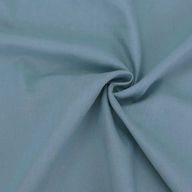綿麻シーチング生地 (サックスブルー) 綿麻混シーチング20s ハーフリネン国産 ラミーリネン生地 水色