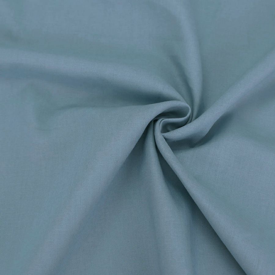 綿麻シーチング生地 (サックスブルー) 綿麻混シーチング20s ハーフリネン国産 ラミーリネン生地 水色