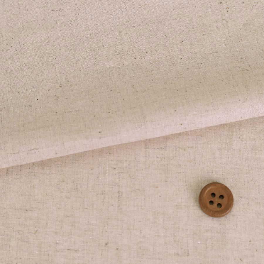 綿麻シーチング生地 (きなり) 生成り色キナリ ナチュラルカラーハーフリネン国産 リネンラミー