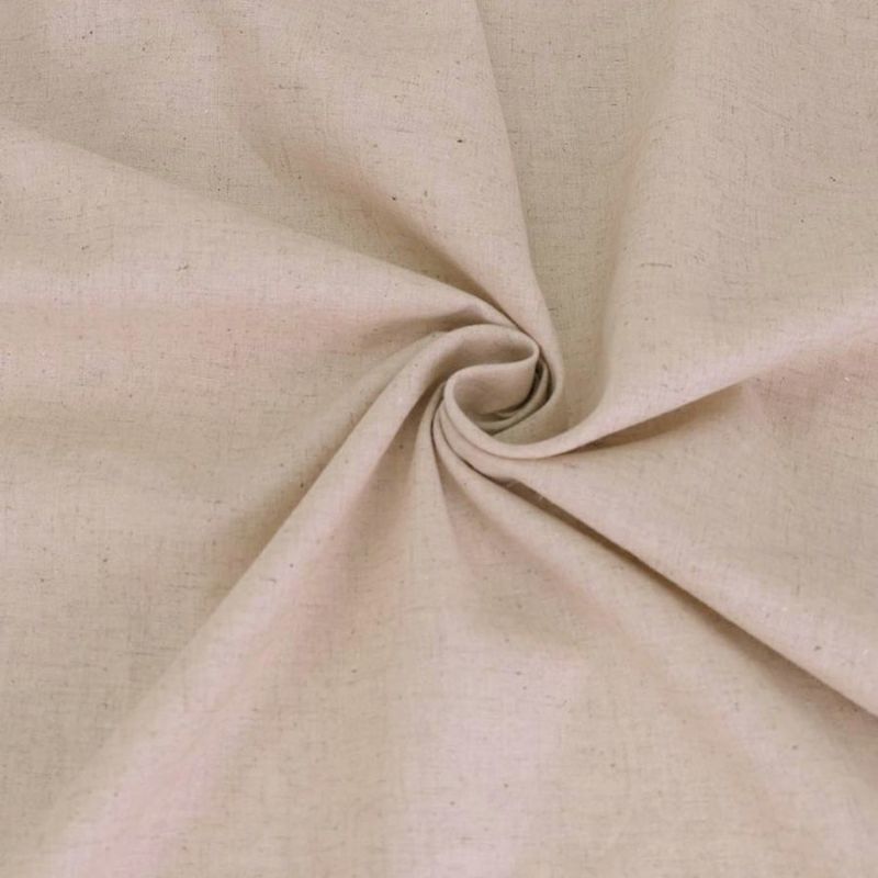 綿麻シーチング生地 (きなり) 生成り色キナリ ナチュラルカラーハーフリネン国産 リネンラミー
