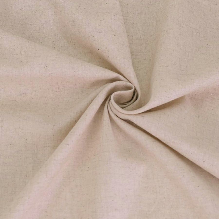 綿麻シーチング生地 (きなり) 生成り色キナリ ナチュラルカラーハーフリネン国産 リネンラミー