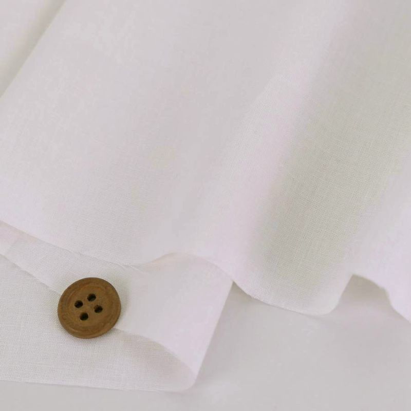 綿麻シーチング生地 (白/オフホワイト) コットンリネンラミー生地 国産ハーフリネン 日本製布地 20s