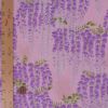 和柄コットン生地 藤の花(ピンク) 10cm単位 切り売り 和風花柄コットンこばやし生地 藤柄 女性浴衣生地 和調下り藤柄