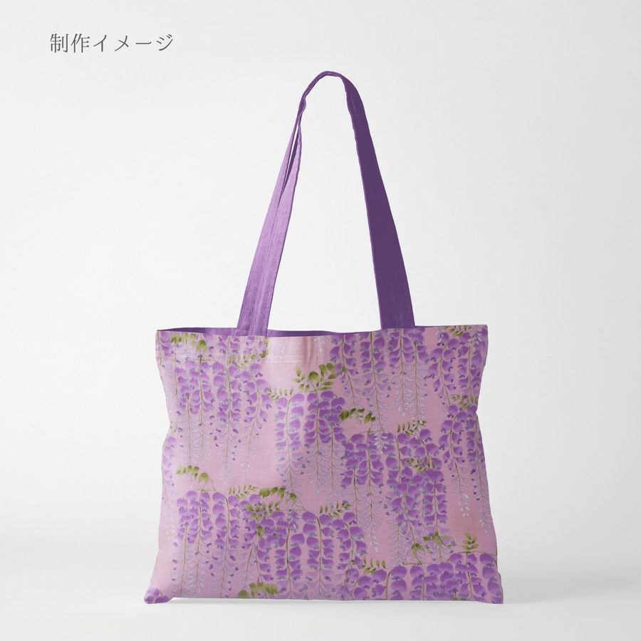 和柄コットン生地 藤の花(ピンク) 10cm単位 切り売り 和風花柄コットンこばやし生地 藤柄 女性浴衣生地 和調下り藤柄