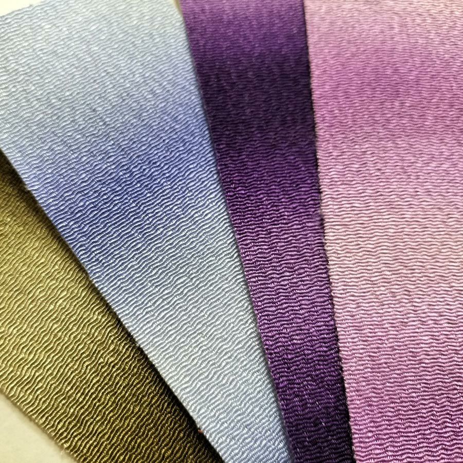 ぼかし染めちりめんシール・10色セット 縮緬の布シール ボカシ染めちりめん生地 簡単クラフト材料和風