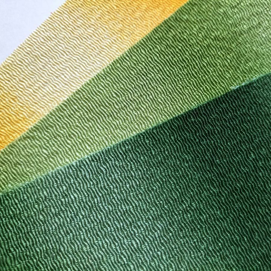 ぼかし染めちりめんシール・10色セット 縮緬の布シール ボカシ染めちりめん生地 簡単クラフト材料和風