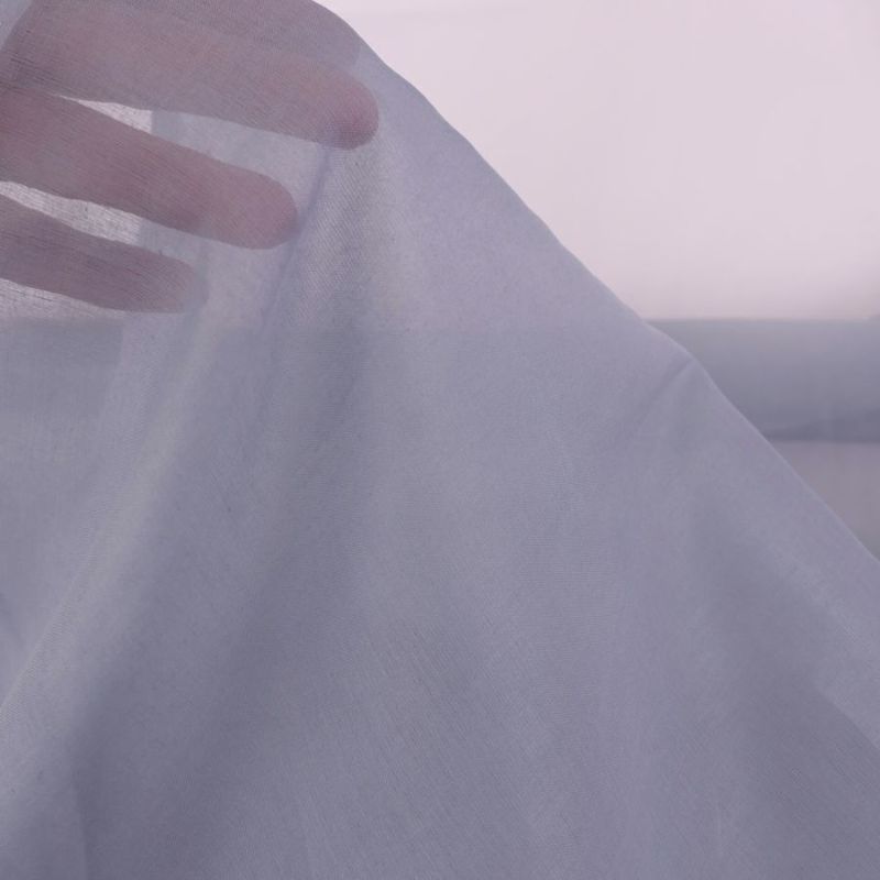 コットンオーガンジー生地・無地(グレー) 10cm単位 切り売り 綿コットンオーガンディー生地 コーマ糸ベルオーガン グレイ