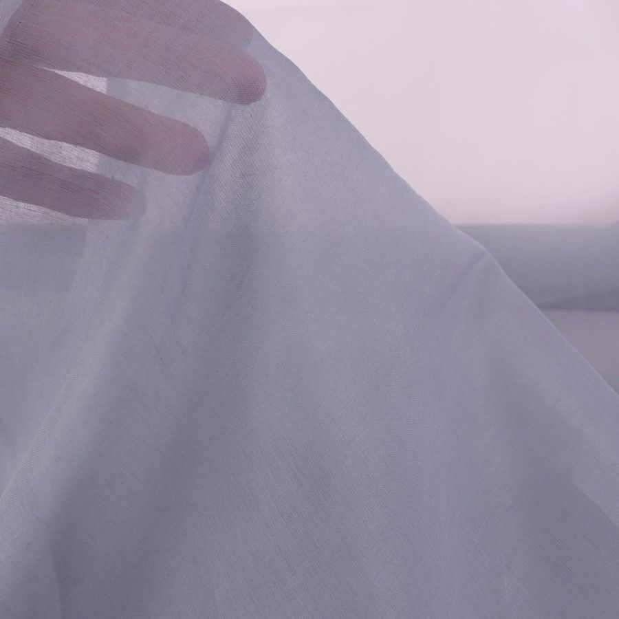 コットンオーガンジー生地・無地(グレー) 10cm単位 切り売り 綿コットンオーガンディー生地 コーマ糸ベルオーガン グレイ