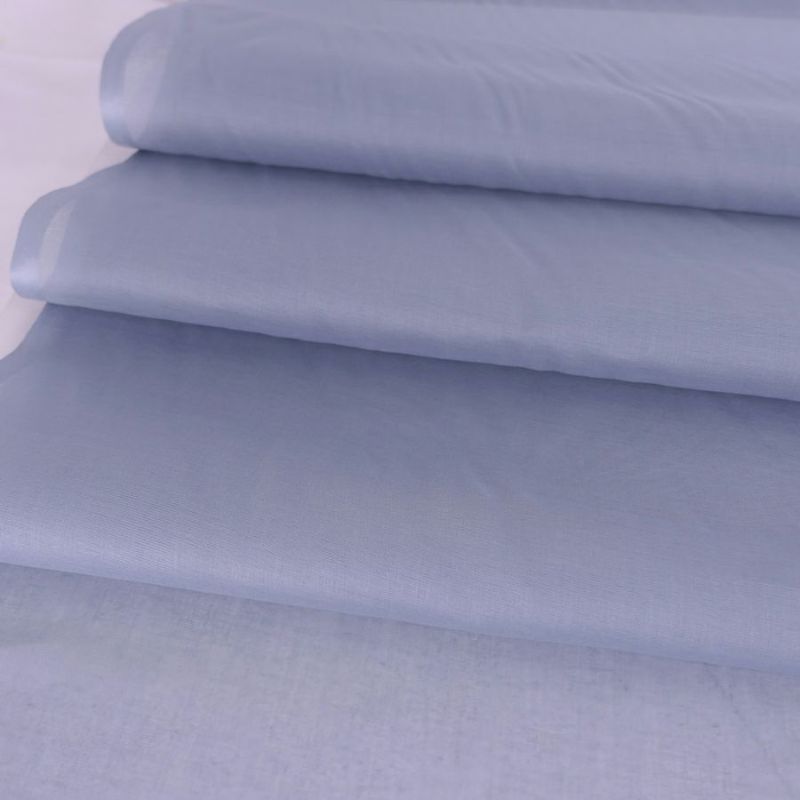 コットンオーガンジー生地・無地(グレー) 10cm単位 切り売り 綿コットンオーガンディー生地 コーマ糸ベルオーガン グレイ