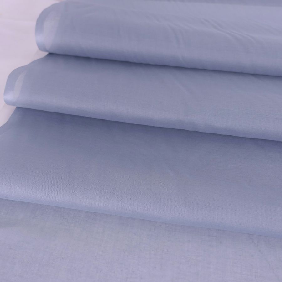 コットンオーガンジー生地・無地(グレー) 10cm単位 切り売り 綿コットンオーガンディー生地 コーマ糸ベルオーガン グレイ