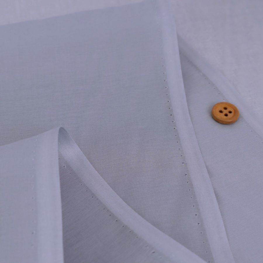 コットンオーガンジー生地・無地(グレー) 10cm単位 切り売り 綿コットンオーガンディー生地 コーマ糸ベルオーガン グレイ