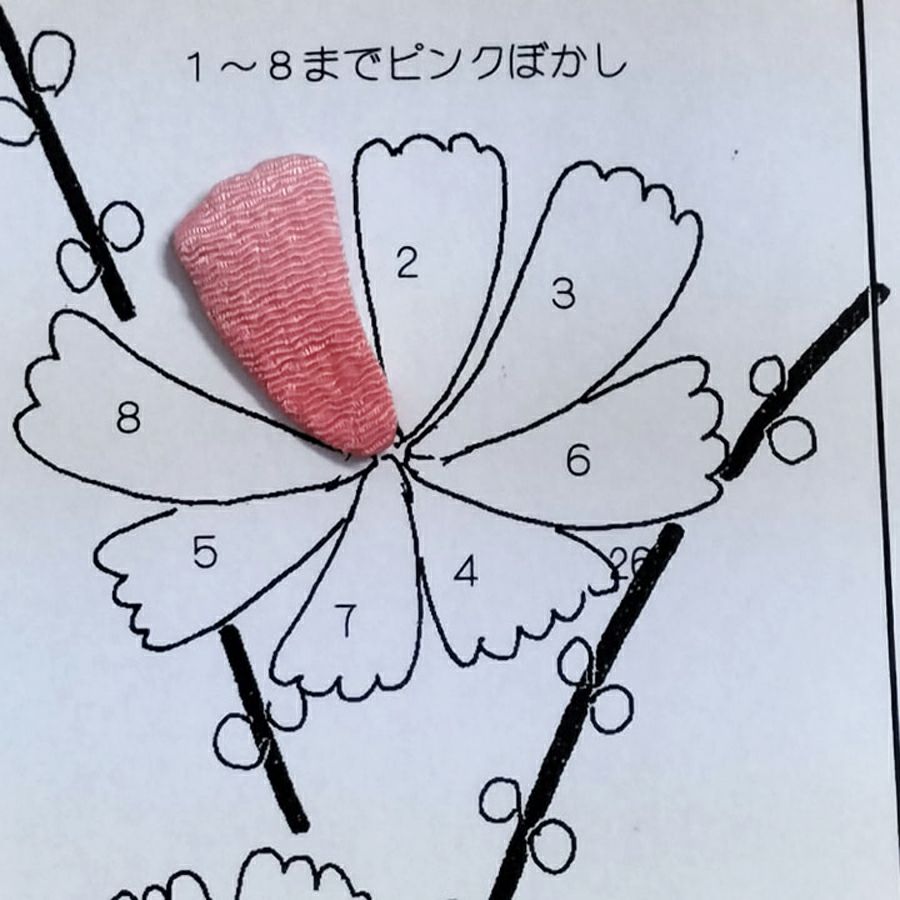 ちりめん手芸キット もてなしの花 10月 コスモス(秋桜) ちりめん布押絵 押し絵キット 縮緬細工 秋花のミニタペストリー