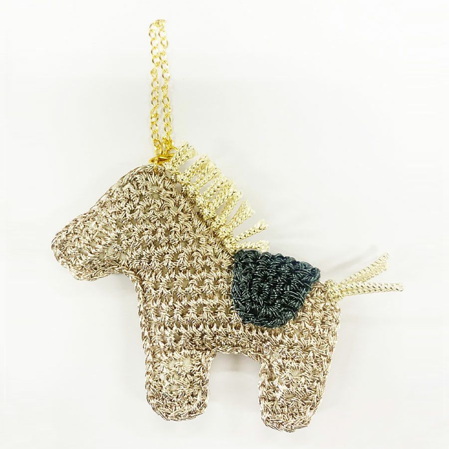 ハンドメイドキット ホースチャーム(ベージュ) 馬好き編み物キット 馬のチャーム 午年干支ハンドメイド贈り物