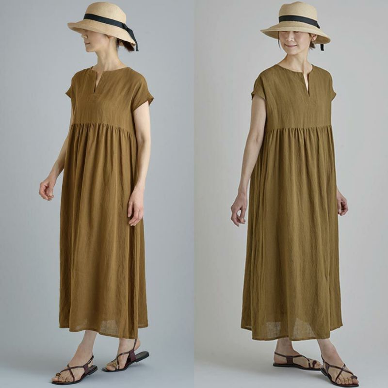 実物大型紙・フレンチギャザードレス サンフィットパターンMパターン研究所 簡単ワンピース型紙