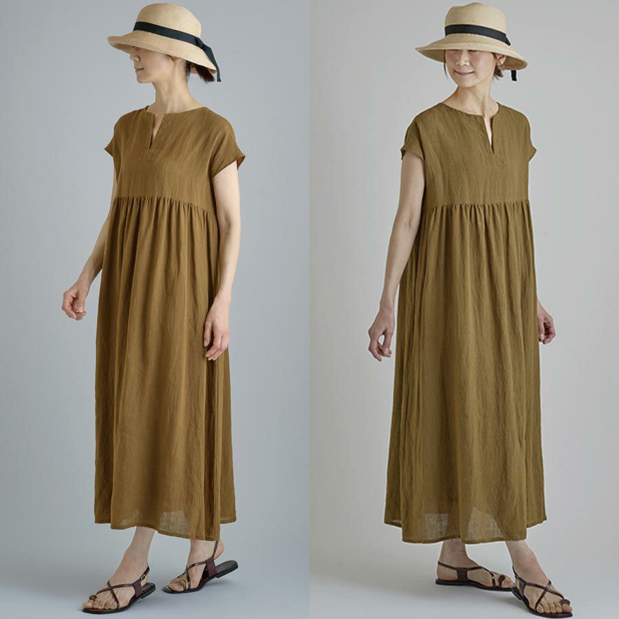 実物大型紙・フレンチギャザードレス サンフィットパターンMパターン研究所 簡単ワンピース型紙