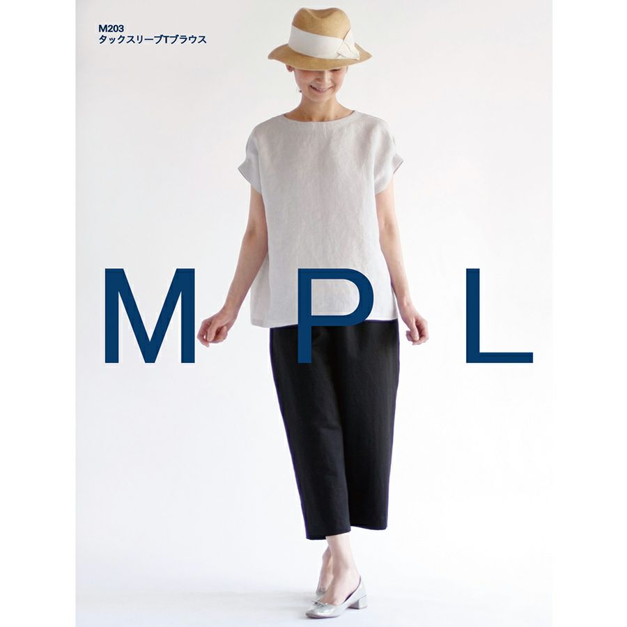 実物大型紙・タックスリーブＴブラウス サンフィットパターンMパターン研究所 簡単ブラウスTシャツ