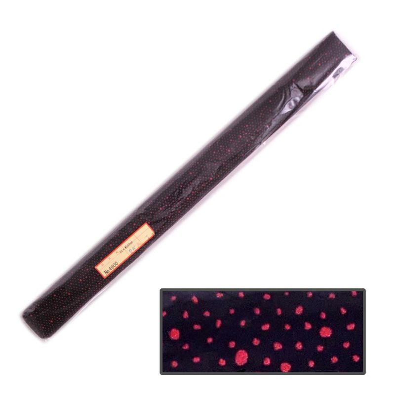 印伝調生地・ランダムなドット柄（92×50cm） 印伝風レーヨン生地 和風生地 スエード調 水玉柄和風 名刺入れに