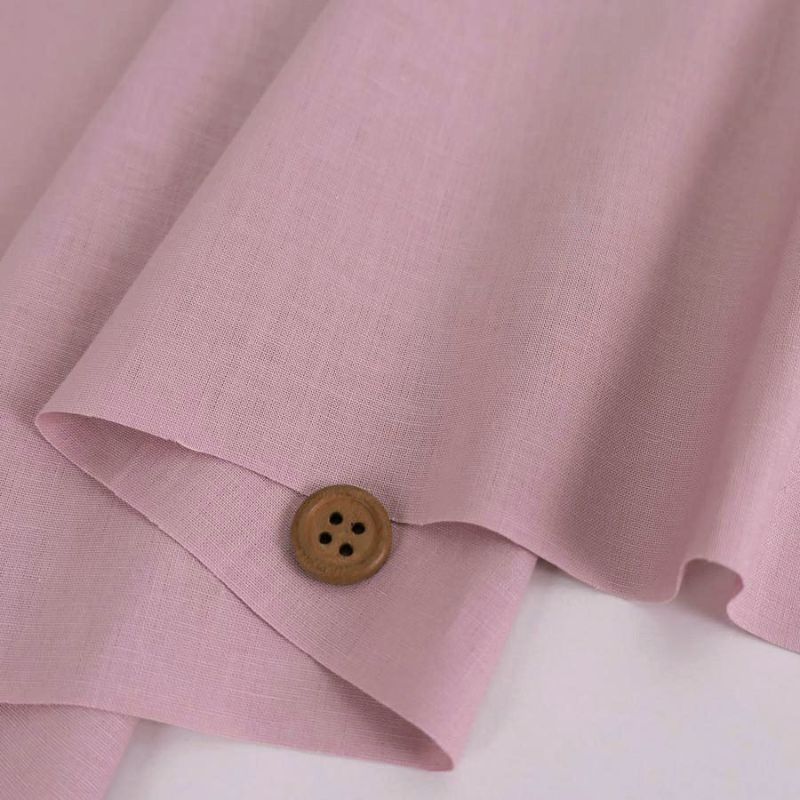 綿麻シーチング生地 (ピンク) 10cm単位 切り売り ハーフリネン生地国産 くすみピンク ブラウス生地 ワンピースに
