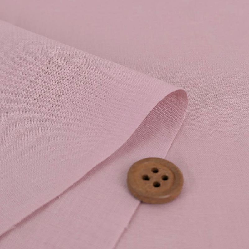 綿麻シーチング生地 (ピンク) 10cm単位 切り売り ハーフリネン生地国産 くすみピンク ブラウス生地 ワンピースに