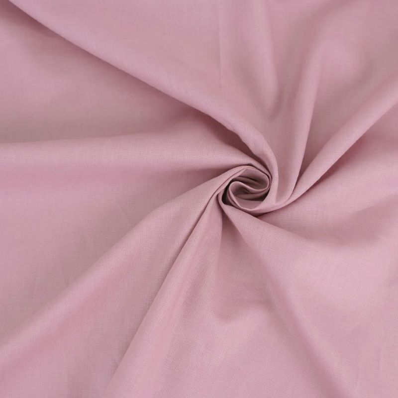 綿麻シーチング生地 (ピンク) 10cm単位 切り売り ハーフリネン生地国産 くすみピンク ブラウス生地 ワンピースに
