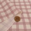 麻みたいなコットン生地 チェック柄 (ダスティピンク) 10cm単位 切り売り 大人カワイイチェック柄リネンライクコットン ピンクアーモンド