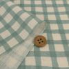 麻みたいなコットン生地 チェック柄 (ミントグリーン) 10cm単位 切り売り ミントブルーチェック模様 ナチュラルリネンライクスラブ服地