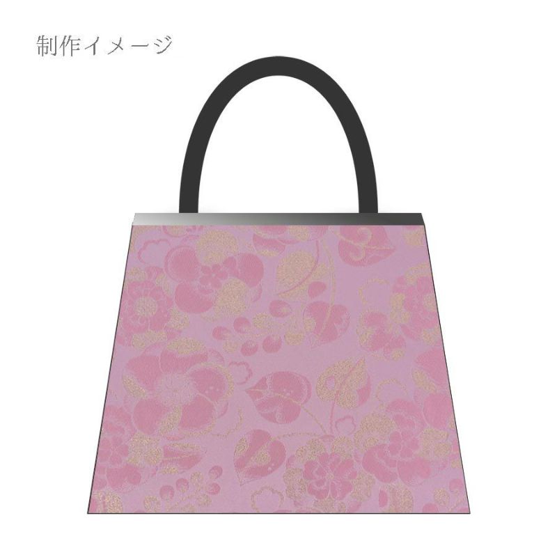 金襴生地(金らん) 辻が花風文様(ピンク) 10cm単位 切り売り 西陣織きんらん織物 花柄かわいい 和小物用生地 和柄 モダン和風