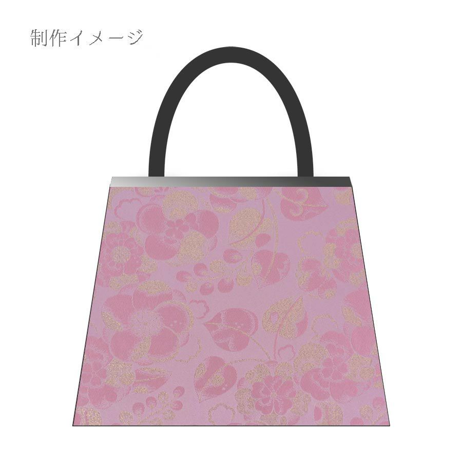 金襴生地(金らん) 辻が花風文様(ピンク) 10cm単位 切り売り 西陣織きんらん織物 花柄かわいい 和小物用生地 和柄 モダン和風