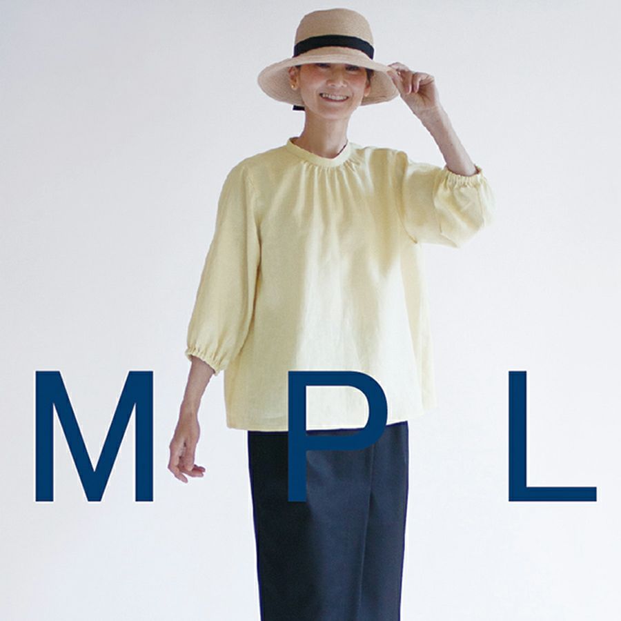 実物大型紙・ネックギャザーブラウス