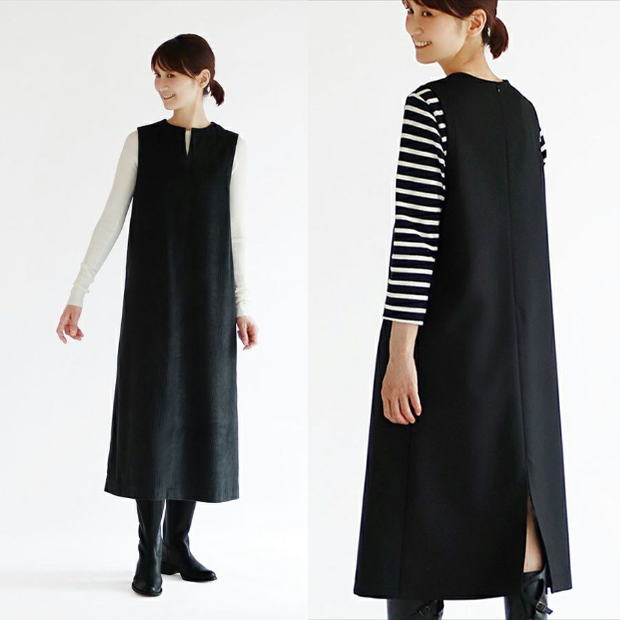 実物大型紙・キーネックジャンパースカート