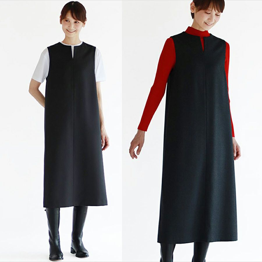 実物大型紙・キーネックジャンパースカート