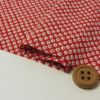 ポリちりめん生地・疋田しぼり柄(赤) 10cm単位 切り売り
